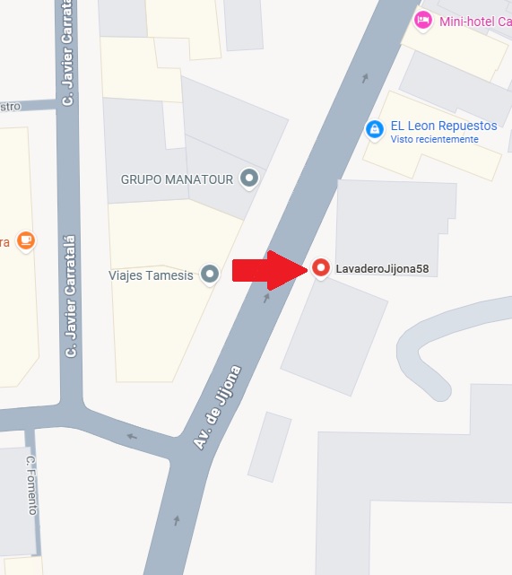 Mapa ubicación lavadero de coches Juncaret