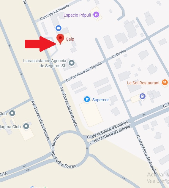 Mapa ubicación lavadero de coches Juncaret